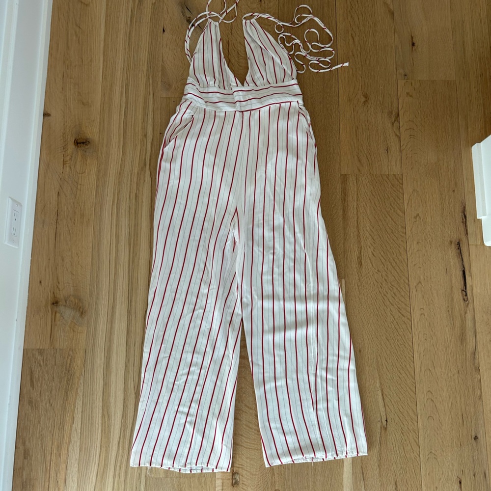 Striped Halter Jumpsuit